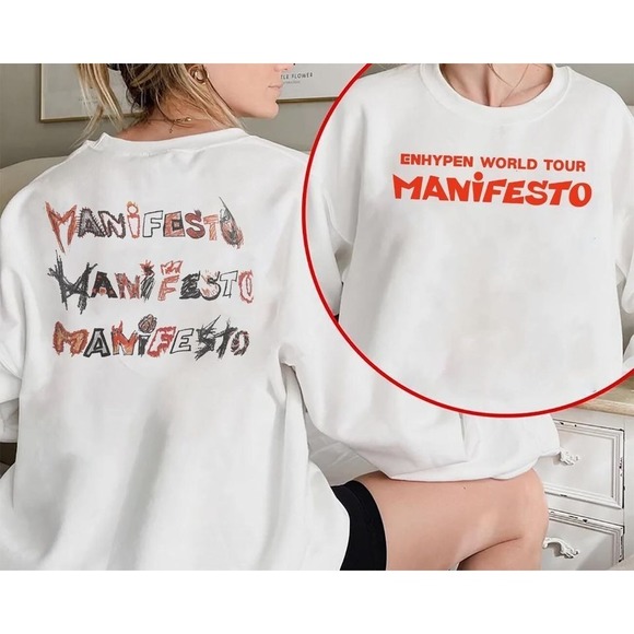 ENHYPEN Manifesto World Tour Sweater, ENHYPEN Signature 2 Sided Sweatshirt